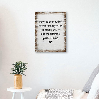 WODMIS Inspirational Painting, Wrapped Canvas Wall Art for Office Decor, Employee Appreciation Gift, 11x14 inches