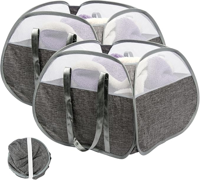 Collapsible Laundry Basket, 90L Foldable Pop-up Laundry Hamper