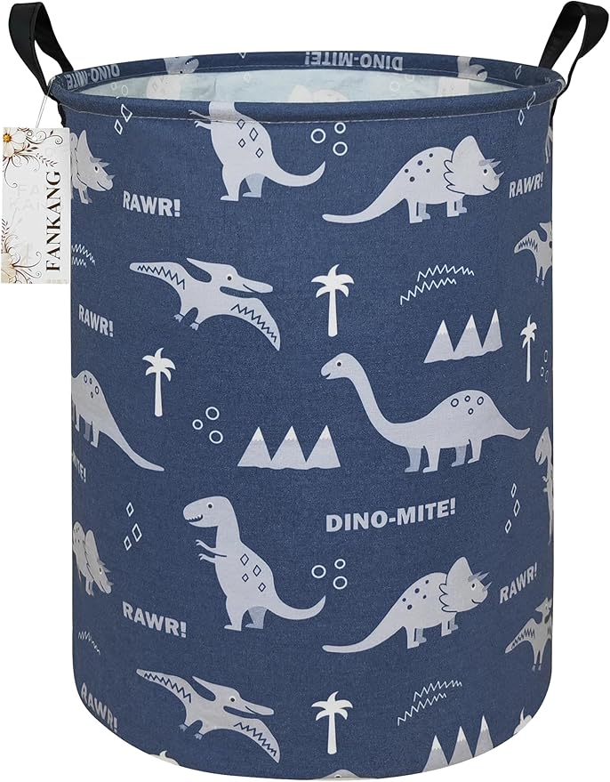 FANKANG Storage Basket, Nursery Hamper Canvas Laundry Basket Foldable