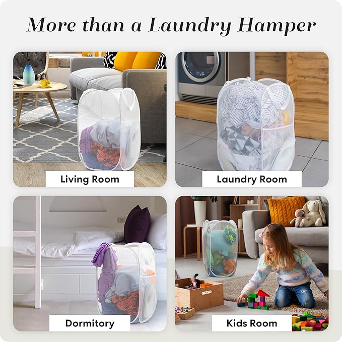 Handy Laundry Collapsible Mesh Pop Up Hamper