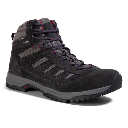 Berghaus Mens Expeditor Trek | Highly Breathable Tough Grip 2.0 Waterproof Walking Boots, Black Red, 10 UK