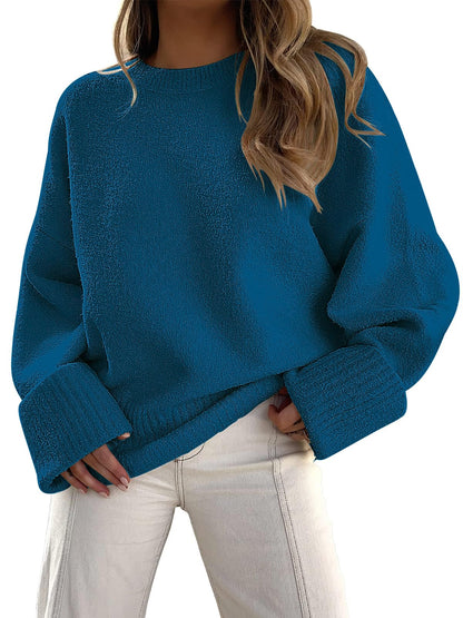 LILLUSORY Women's Oversized Sweaters Fuzzy Chunky Warm Pullover Sweater