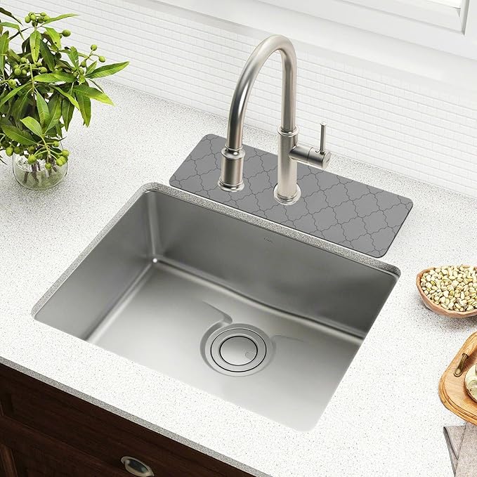 Kitchen Sink Splash Guard 2 PCS 14.7 Inch Sink Faucet Mat Splash Guard
