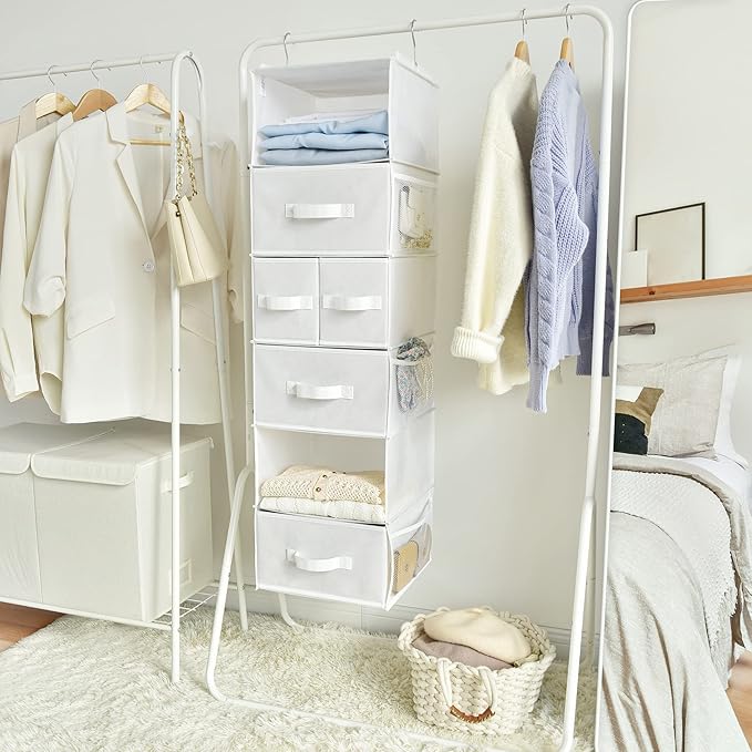 GRANNY SAYS Hanging Closet Organizer and Storage, 6 Shelf Clothes Organization