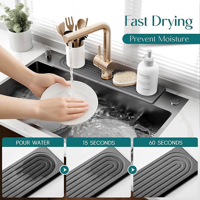 Large Faucet Mat for Kitchen Sink
