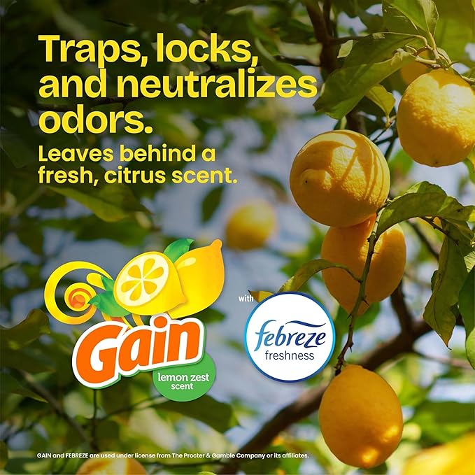 Glad ForceFlex Tall Kitchen Trash Bags, 13 Gallon, Gain Lemon Zest