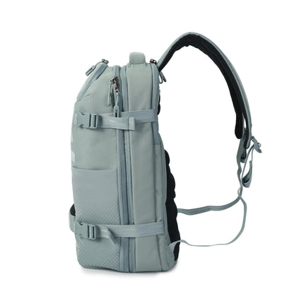 Hedgren | TRIP Travel Backpack – Expandable, Water-Repellent RPET with RFID Blocking, Laptop & Clothing Compartments, Rain Cover & Smart Sleeve for Carry-On | 28.5 L (Grey-Green)