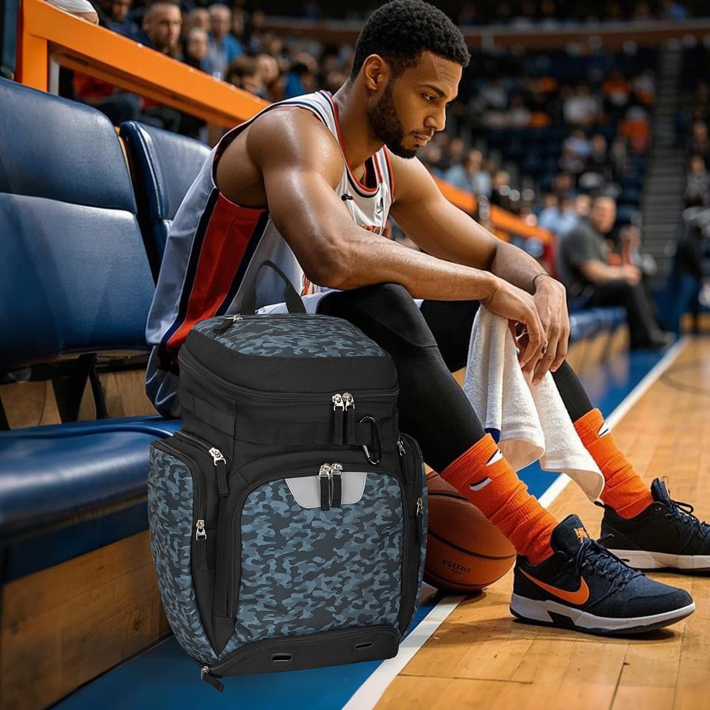Goloni Basketball Backpack,Large Sports Bag with Ball Compartment & Shoe Compartment, Best for Basketball, Soccer, Volleyball,Gym, Travel