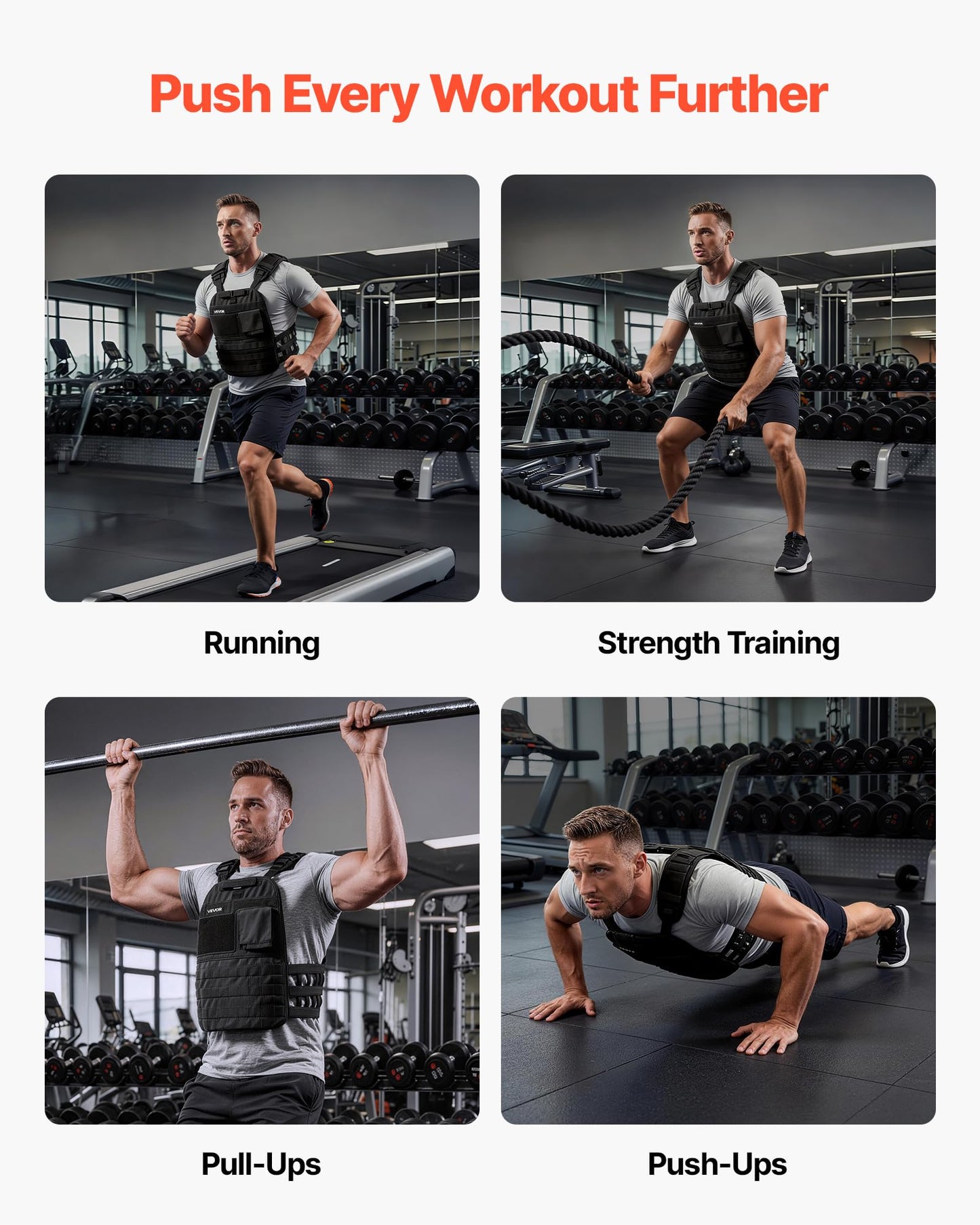 VEVOR Curved Weight Vest Plates, 8.75 LB Pairs, Premium Steel Tactical Weighted Plates for Vest, Ergonomic Design, for Strength Endurance Training, Running, Jogging, Fitness, Heavy Workouts