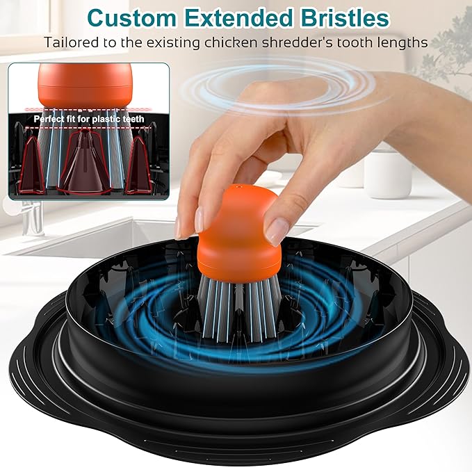 Mini Dish Brush for Cleaning Chicken Shredder, Palm Brush Dish Scrubber