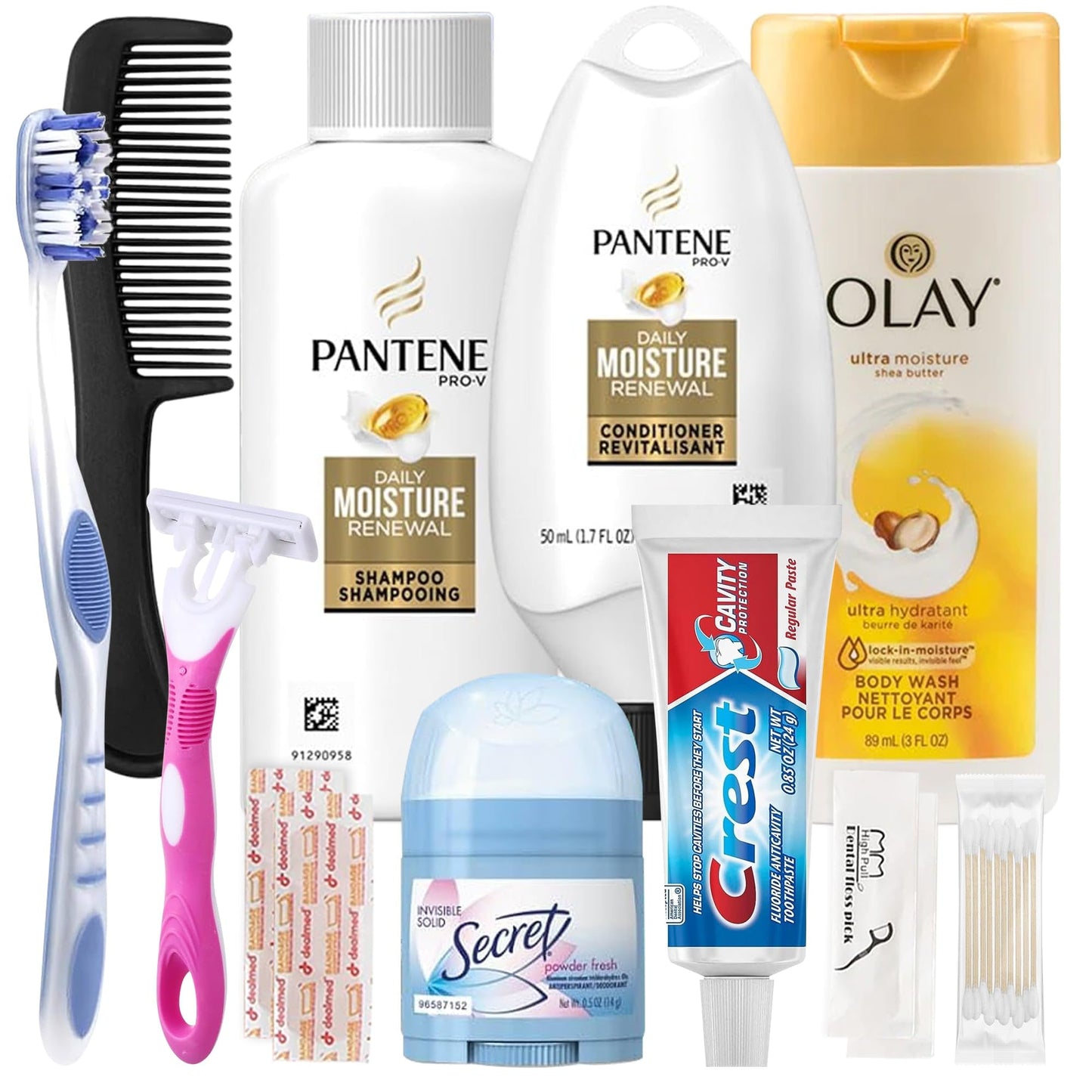 Trektote Travel Toiletry Kit For Women – 15 Piece Set of Travel Size Toiletries, TSA Compliant, Travel Essentials, Includes Shampoo And Conditioner, Body Wash, Toiletry Bag & More