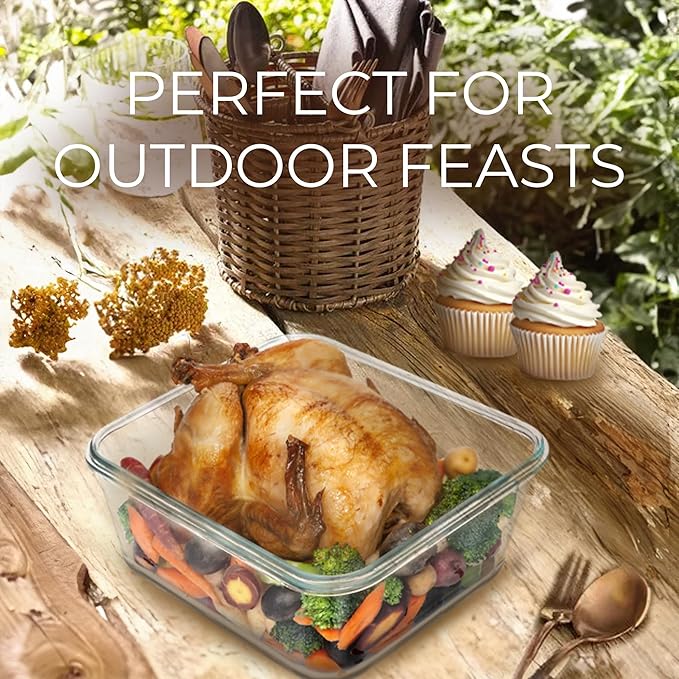 3300 ml/ 112 oz LARGE Glass Food Container