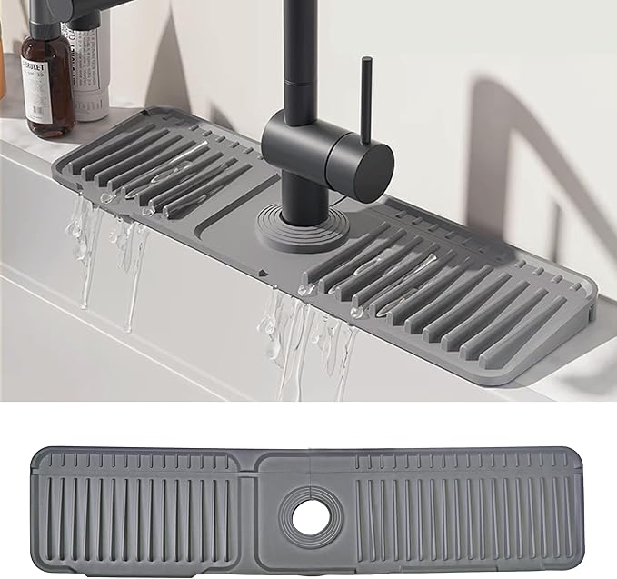 STARGAZ Silicone Faucet Mat for Kitchen Sink, Faucet Draining Mat, Sink Back