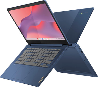 Lenovo Flagship Chromebook, 14'' FHD Touchscreen Slim Thin Light Laptop Computer, 8-Core MediaTek Kompanio 520 Processor, 4GB RAM, 64GB eMMC, WiFi 6,Chrome OS, Abyss Blue