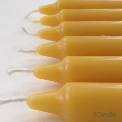 100% Pure Beeswax Candles (Set of 4) Organic Tapers - 8 Inches Tall, 3/4 Inch Diameter, Hand Made