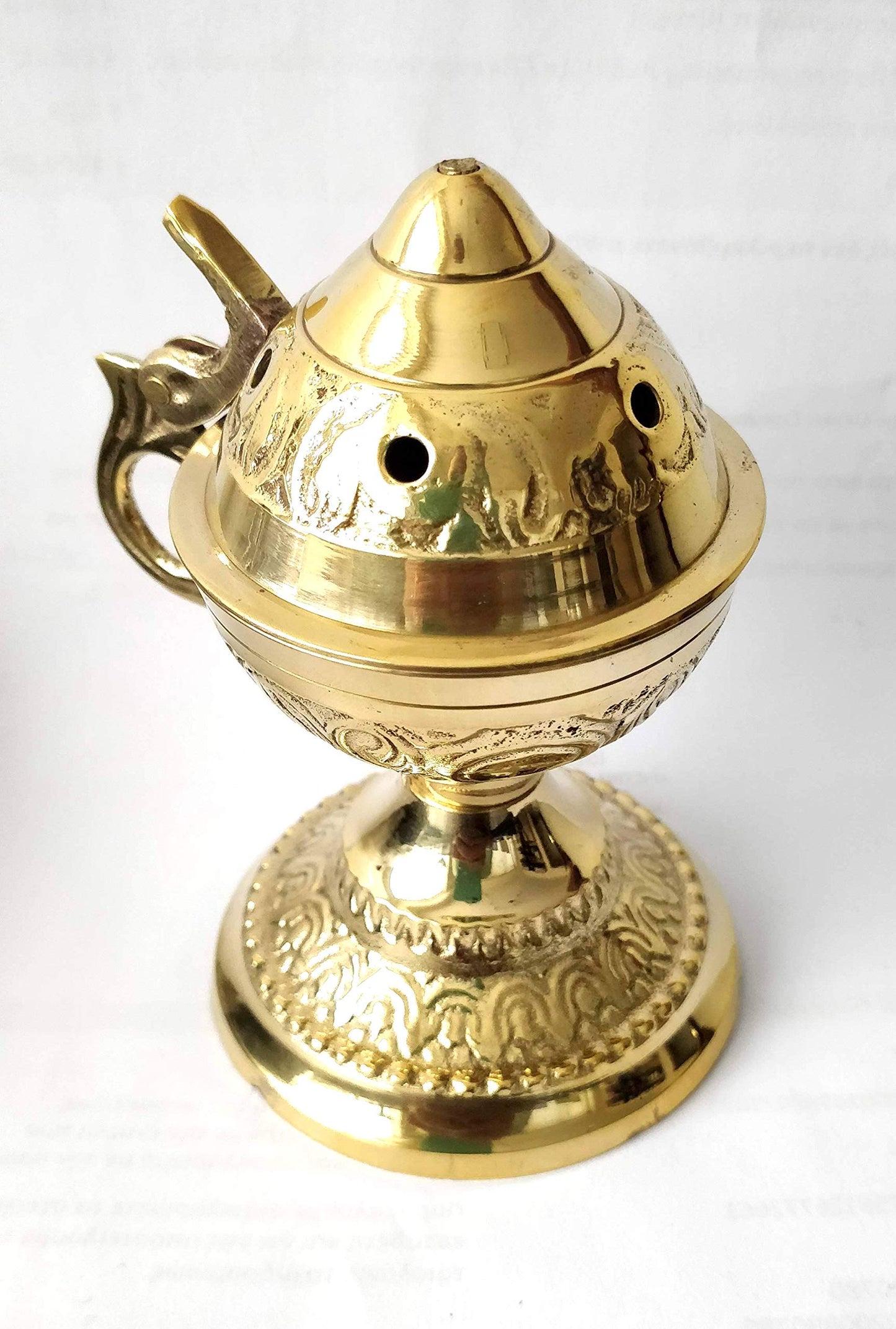 Christian Byzantine Orthodox Greek Censer Incense Burner Liturgy (4886b)