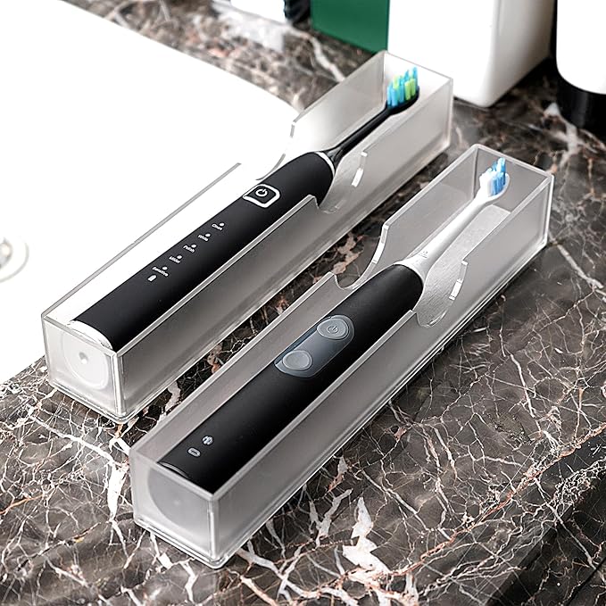 2Pack Acrylic Electric Toothbrush Holder