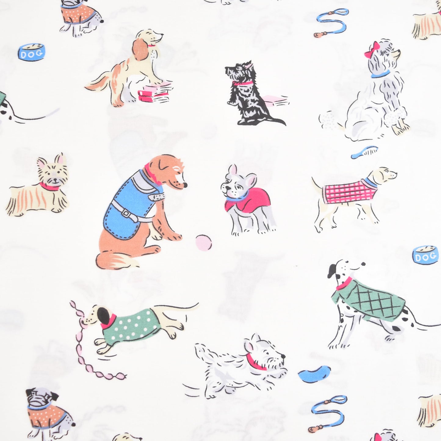 Scientific Sleep Puppy Dog 100% Cotton 3 Pcs Twin Bed Sheet Set Kids Toddler Teen, Flat Sheet & Fitted Sheet & Pillowcase Kids Bedding Set (Dogs)