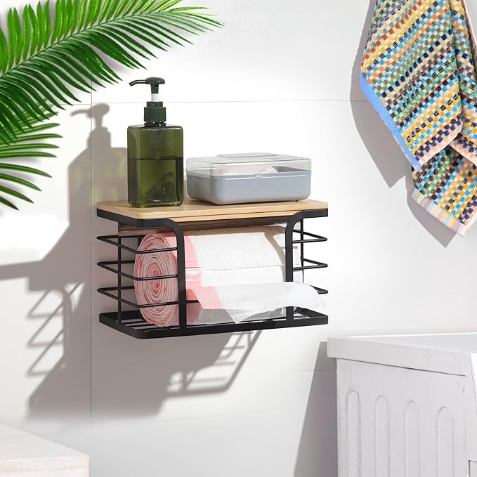 Small Trash Bag Holder, Wall Mount Grocery Bag Holder