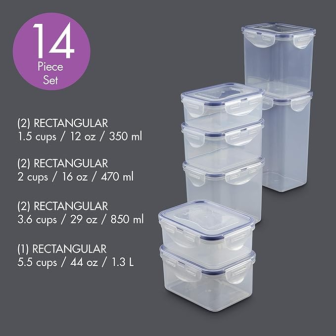 LOCK & LOCK Easy Essentials Food Storage lids/Airtight containers, BPA Free