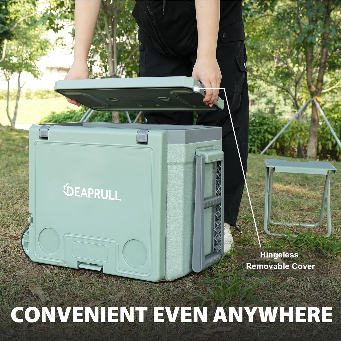 36 Quart Cooler with Wheels, Ice Chests Portable Wheeled Cooler Holds Ice up to 6 Days, Leak-Proof Outdoor Insulated Ulta-Light Hard Cooler for Camping, Beach, Boat, Fishing