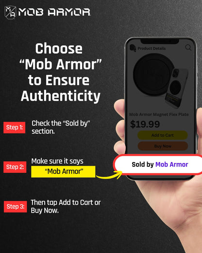 Mob Armor Magnet Flex Plate - Magnetic Phone Mount Compatible for iPhone & Android, Wireless Charging Compatible - 2mm Slim Rubber Magnetic Plate for Car Mounts, Home & Gym, Supports MagSafe Devices