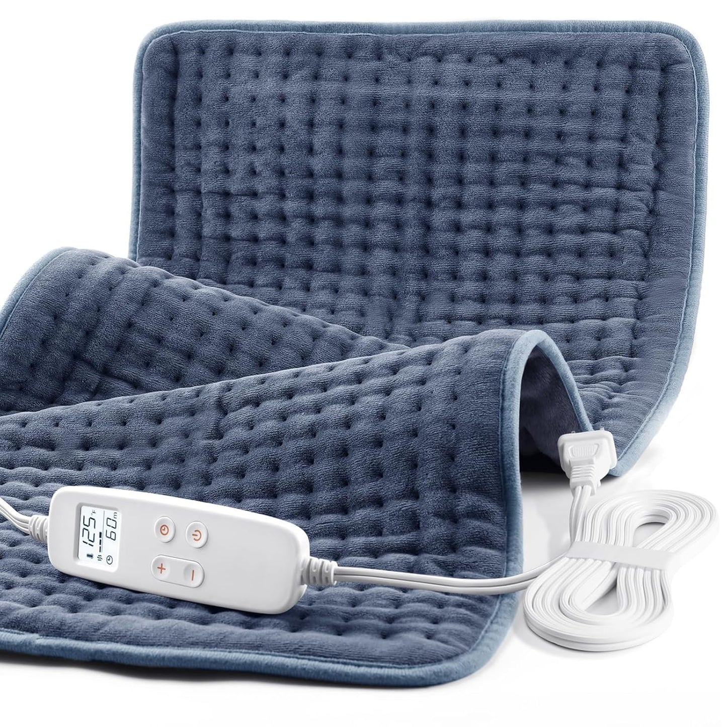 VAAGHANM Heating Pad: 33 x 17 inches Electric Heating Pad for Back Pain Relief -Extra Large Heat Pad for Shoulder/Neck/Cramp/Menstrual Pain - Upgraded 6 Timer & 6 Temperature Controller