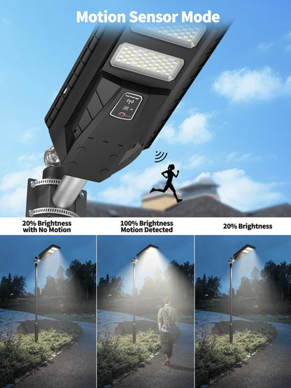 Ofuray Solar Lights Outdoor, Solar Flood Light with Motion Sensor, Dusk to Dawn Solar Security Light, 156 LEDs 6500K /4000K /3000K High Brightness,IP67 Waterproof for Yard Parking Lot OLT-4Pack