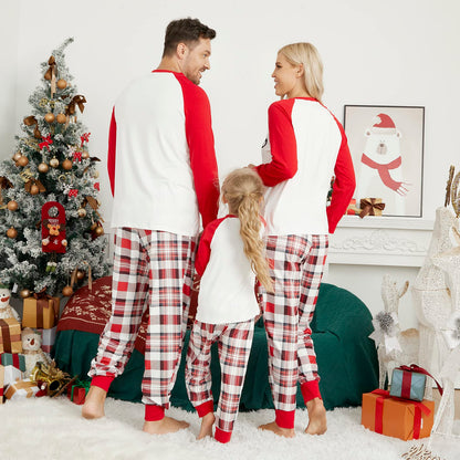 Honwenle Family Christmas Pajamas Matching Sets Soft Long Sleeve Family Christmas Pjs Sleepwear Holiday Lounge Set