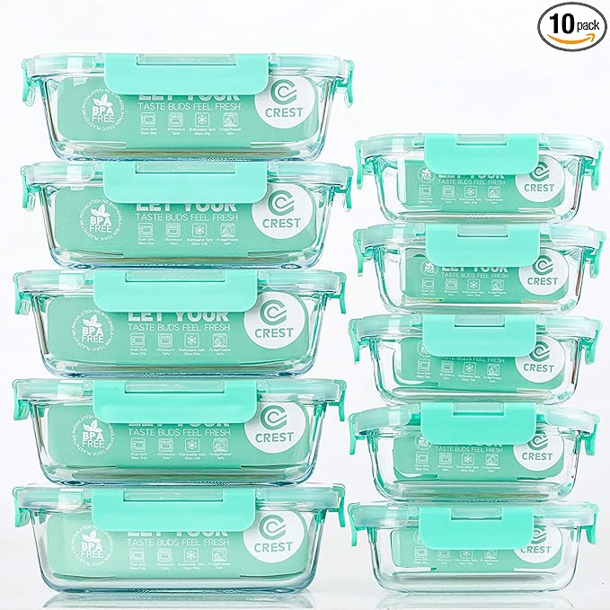 C CREST Glass Food Storage Containers