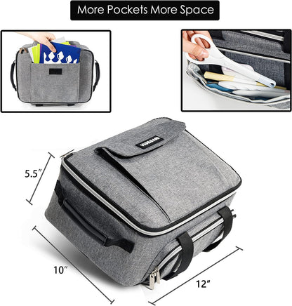 VIGEGARI Carrying Case for Cricut Joy, Tote Bag for Accessories and Supplies, Grey