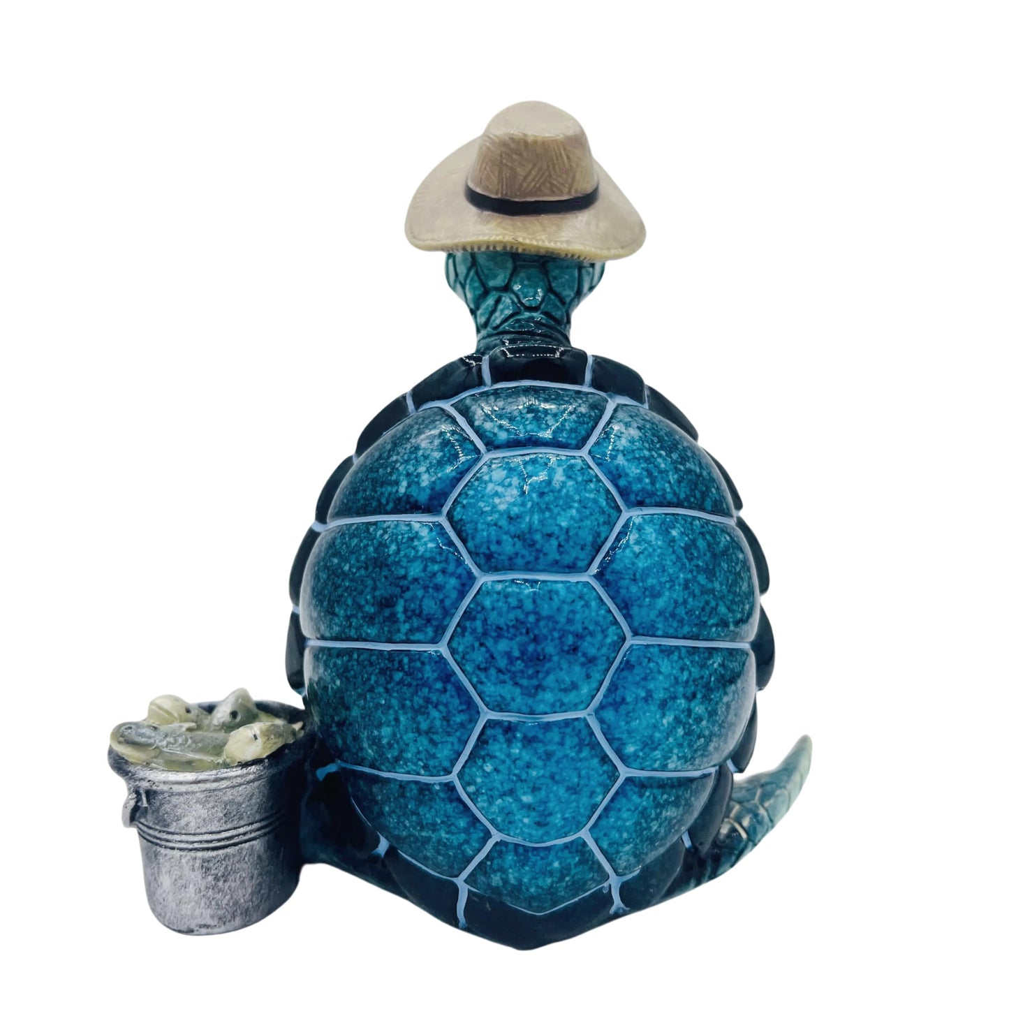 Xzlgyffy Turtle Fishing Decor, Summer Garden Statues, Nautical Coastal Beach Decorations, Home Office Decor Gifts, Bookshelf Desk Bathroom Tabletop Statue Ornament (Turtle Fishing)