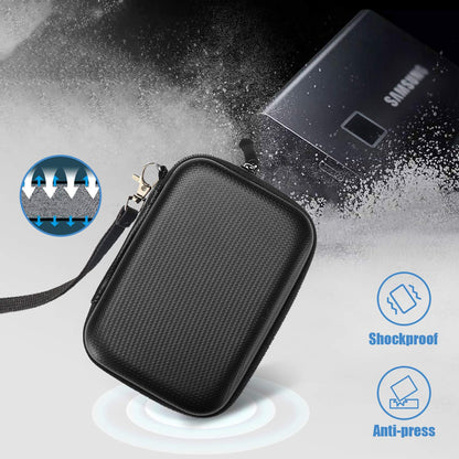 ProCase Shockproof Carrying Case + Silicone Cover for Samsung T7 / T7 Touch Portable SSD External Solid State Drives (500GB 1TB 2TB), Hard Shell Travel Storage Organiser –Black