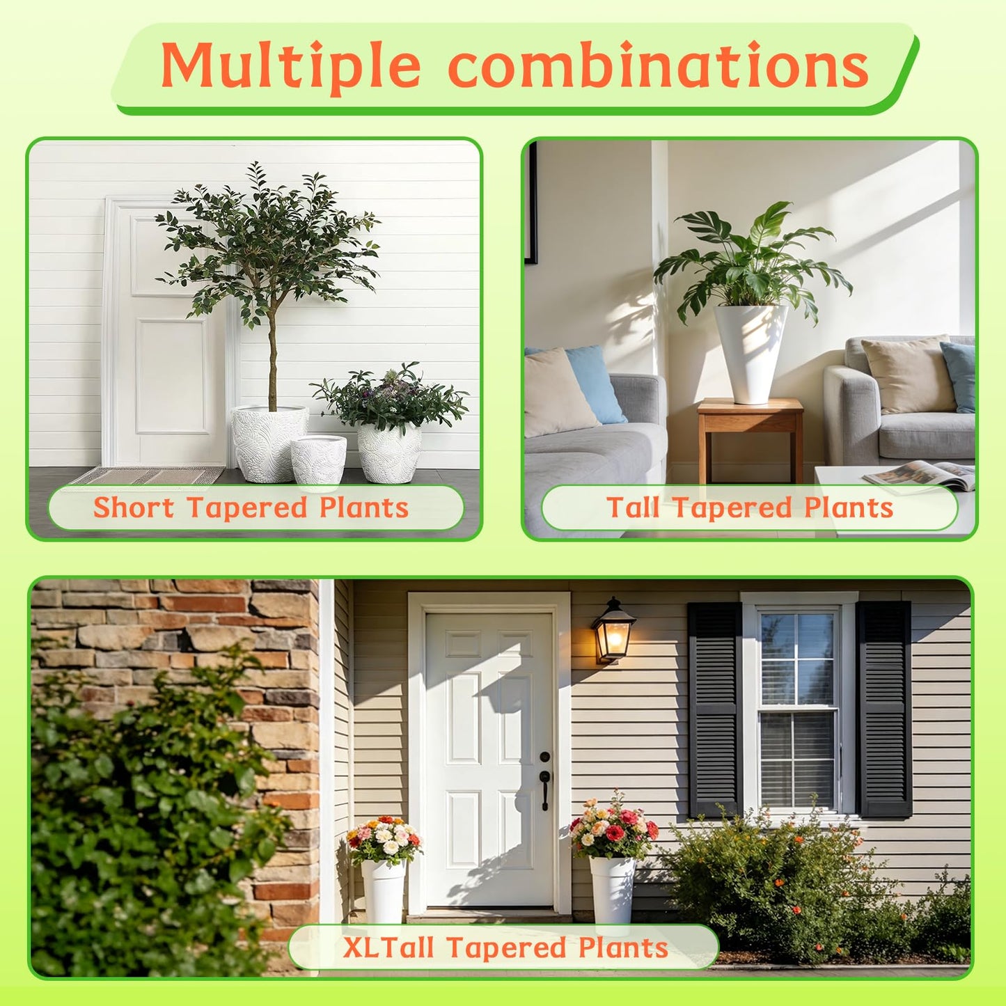 EXCELFU Adjustable Plant Risers for Inside Pots,12-21” Planter Inserts for Large Pots,Planter Filler Lift Insert Bottom of Tall Flower Pot and Large Plant Containers,8" Base, 10" Top-2pack