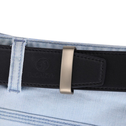 DJCAIZYY Belt Loop Keeper 1 1/2" (38mm-40mm) Grey Brushed Belt Loop Men's Belt Buckle Accessories