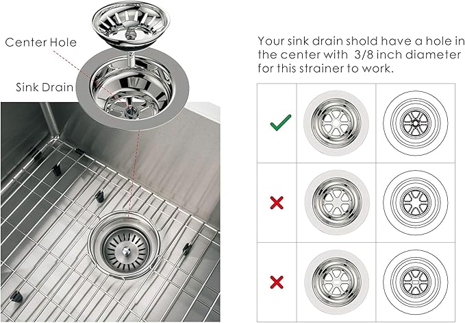 KANARY Kitchen Sink Basket Strainer Replacement