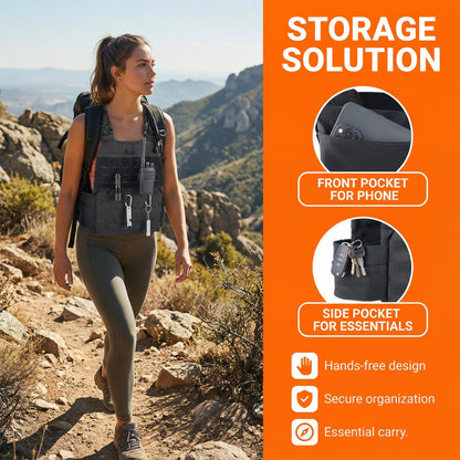 Adjustable Weighted Vest for Men & Women – Fitness Workout Vest with Removable Weights, Breathable Mesh, Secure Adjustable Straps for Running, Walking & Strength Training (Black)