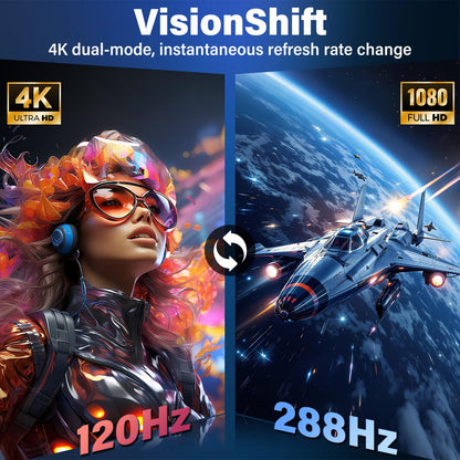 InnoView 23.8" Large Portable Monitor, FHD 144HZ 100% SRGB IPS USB-C HDMI Work Home Gaming Second Monitor 1080P W/180°Adjustable Stand for Laptop, MacBook, Phones