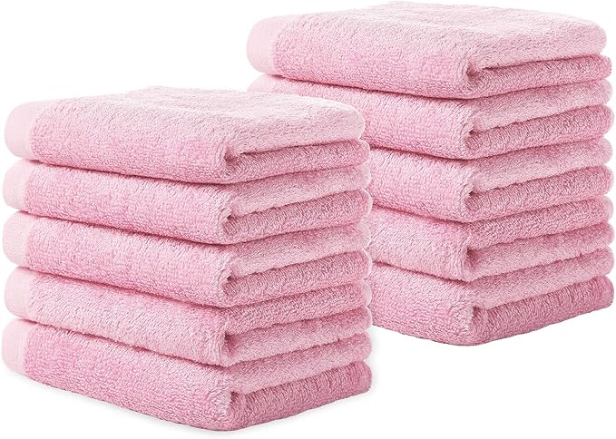 Yoofoss Washcloths Towel Set 10 Pack Baby Rayon Derived from Bamboo Wash Cloth