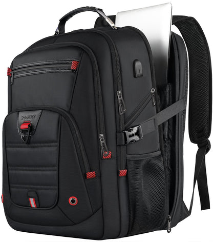 Z-MGKISS Men's Extra Large 55L Anti-Theft Backpack, TSA-Approved for 18.4-19" Gaming Laptops, Gym Work Travel for Business College Daypack (Black)