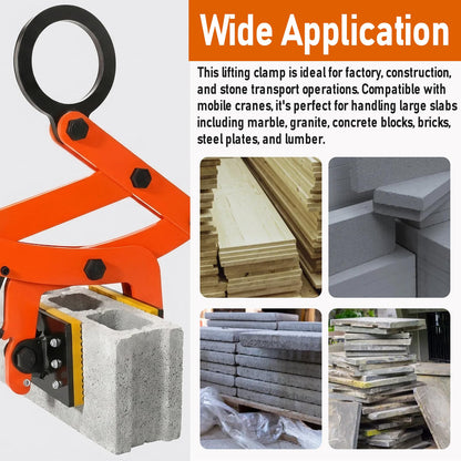 CHENNTAI Heavy Duty Lifting Clamp, 320kg Capacity Manganese Steel Plate & Beam Lifter, 0-65mm Jaw Opening for Industrial, Construction, Warehouse Material Handling