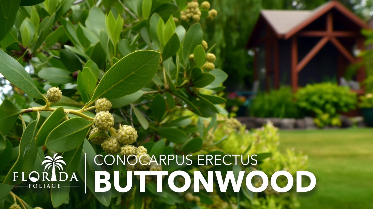 Buttonwood | 3 Live Plants | Conocarpus Erectus | Live Coastal Tree | Evergreen Foliage | Fast Growing Shade Plant | Drought Tolerant | Ideal for Landscaping | Outdoor Ornamental