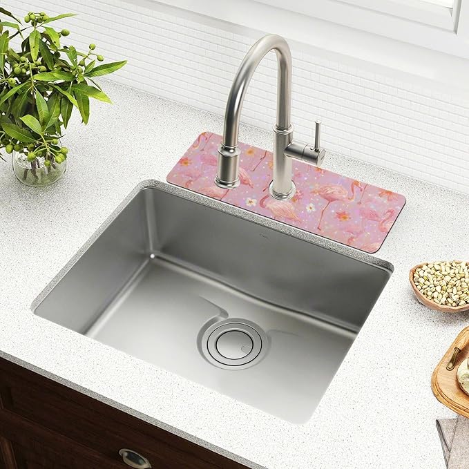 Kitchen Sink Splash Guard 2 PCS 30 Inch Sink Faucet Mat Splash Guard