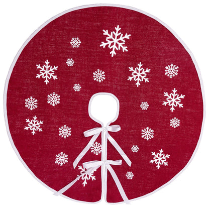 N&T NIETING Christmas Tree Skirt, 30 Inches Red Skirt for Merry Christmas Party Christmas Tree Indoor Outdoor Decoration Xmas New Year Holiday Party Home Ornaments