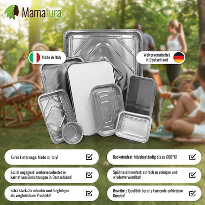 Aluminium tray for barbecue grill | drip pan | perfectly fitting for your Weber BBQ | 25 high quality trays