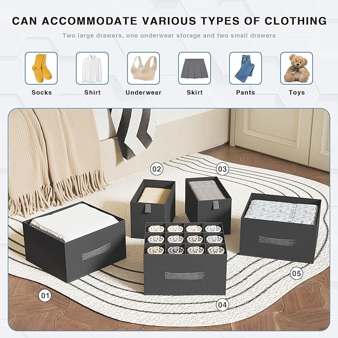 6-Shelves Hanging Closet Organizer