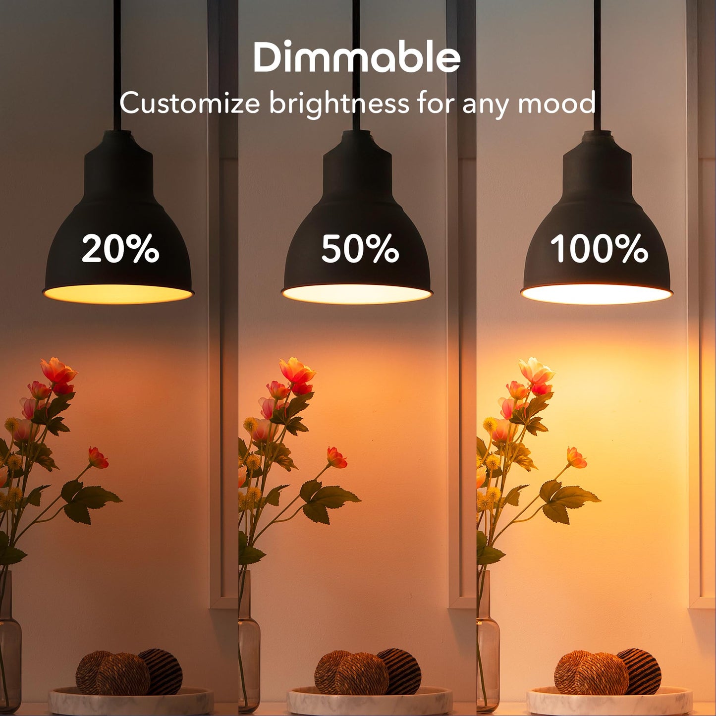 Geeni Prisma Plus 800 Dimmable Smart Light Bulbs with 2.4 GHz Wi-Fi Connectivity – Color-Changing & Tunable White, A19 LED Smart Bulb – Works with Alexa & Google, 4-Pack