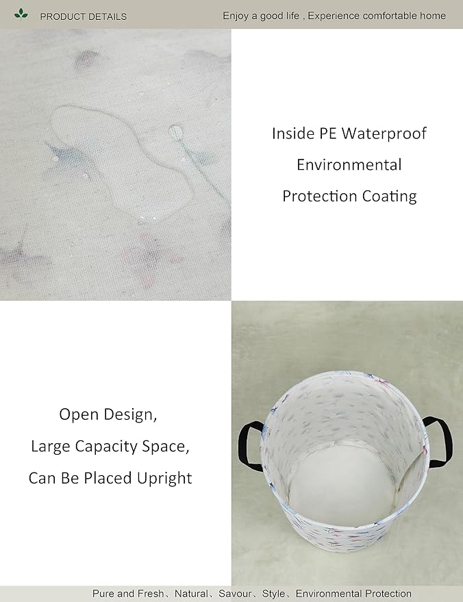 Round waterproof laundry basket, laundry Hampers