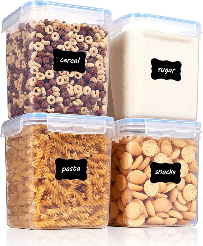 Vtopmart Food Storage Containers 2.5L / 84.5oz, 4 Pieces BPA Free Plastic