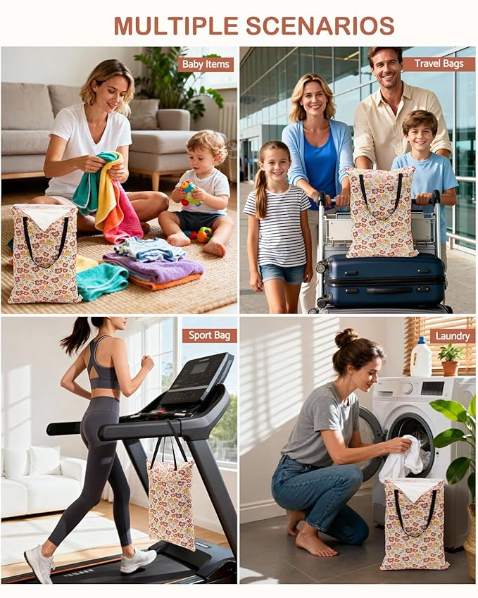ALVABABY 2 Pack Large Wet Dry Bag Waterproof Hanging Cloth Diaper